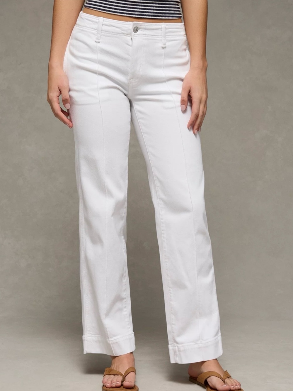 American Eagle Outfitters White Flare Jeans